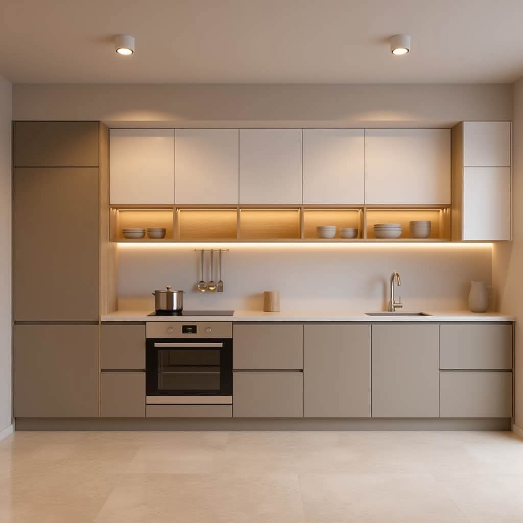 Champagne Minimal Kitchen