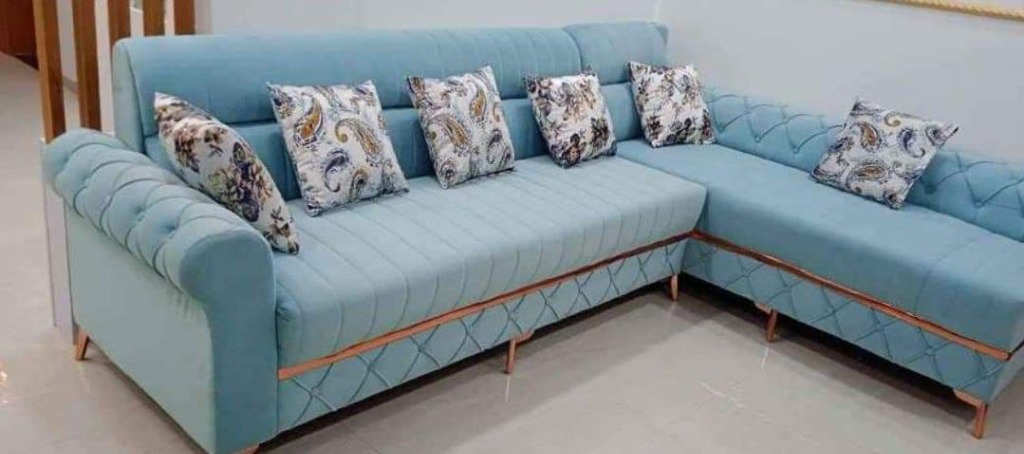 Sky Blue Chesterfield