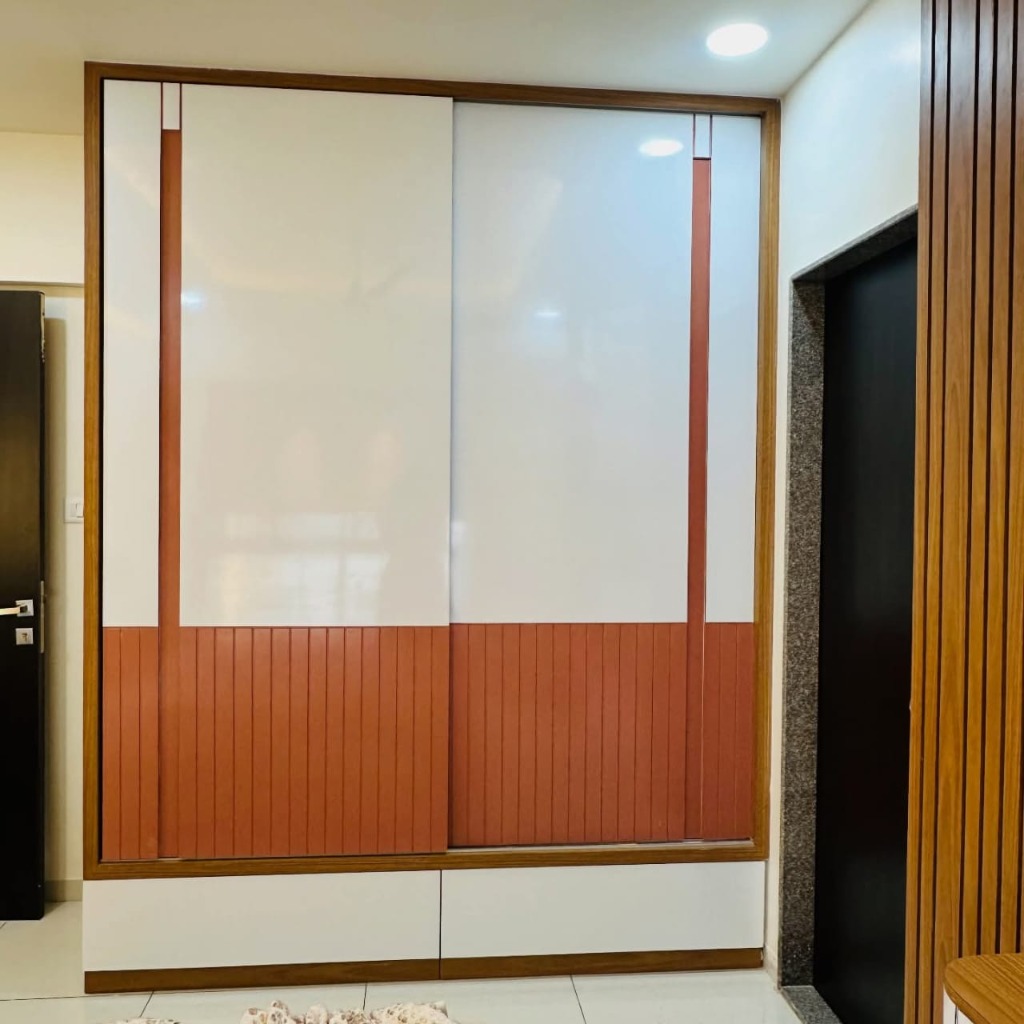 Terracotta Fluted Sliding Wardrobe